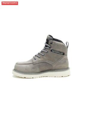 Waterproof Full Grain Leather Steel Toe Wedge Work Boot